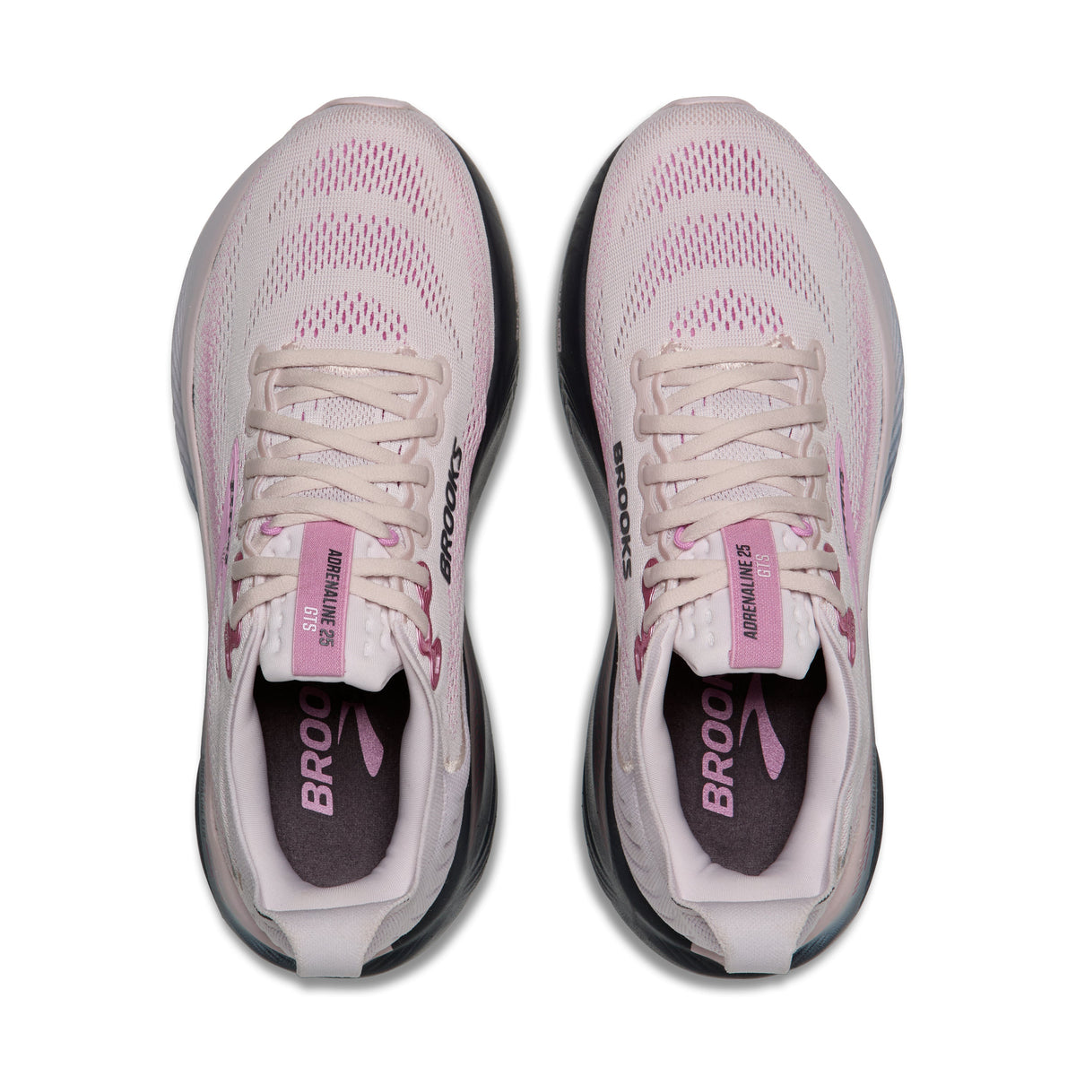 Women's Brooks Adrenaline GTS 25 in Mauve/Ebony/Pink – top view