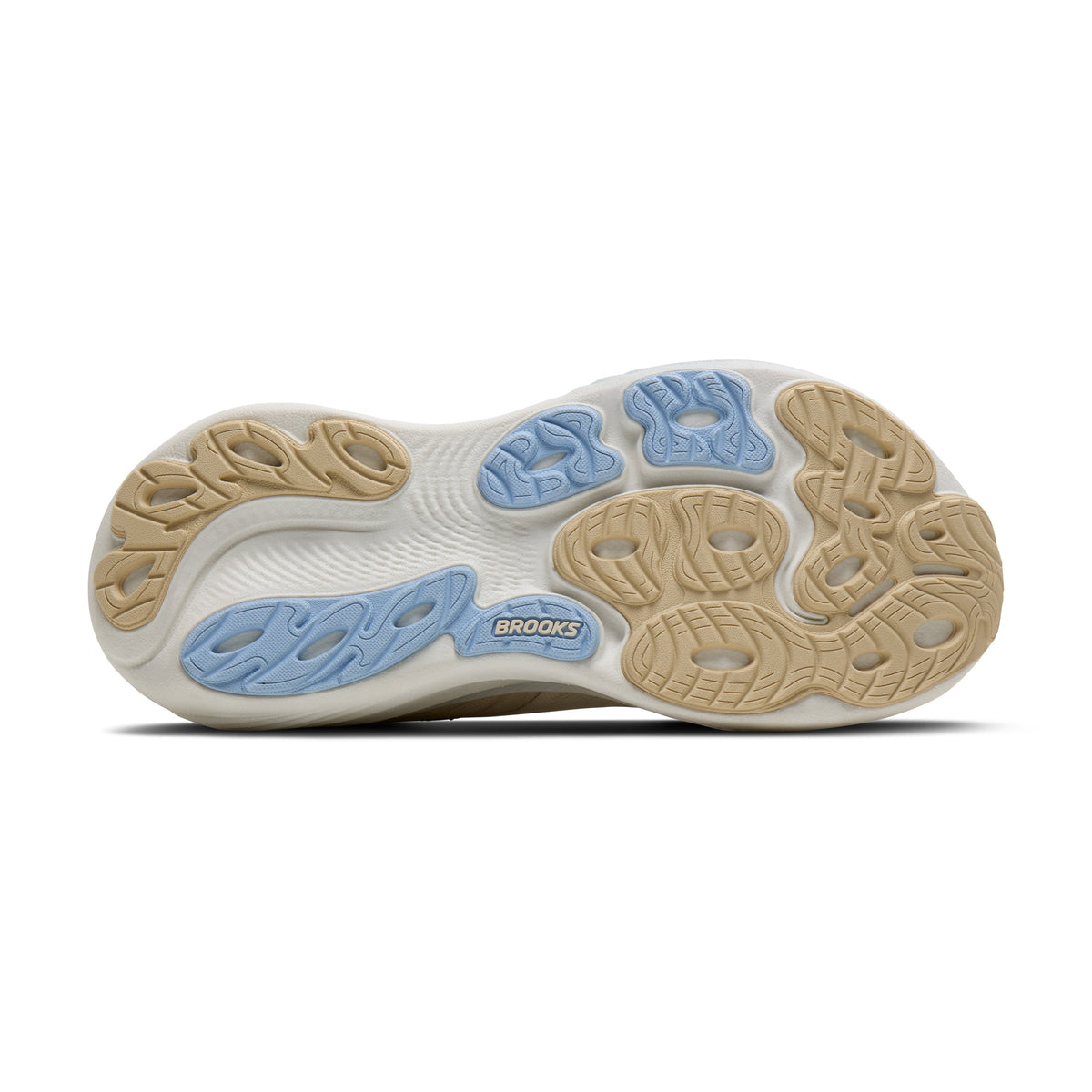 Women's Brooks Adrenaline GTS 25 in Sand/Coconut/Skyway – outsole view