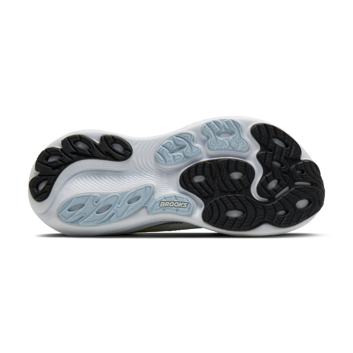 Women's Brooks Adrenaline GTS 25 in Star White/Nantucket/Chrome – outsole view