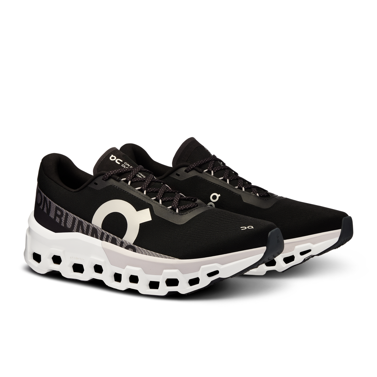 Men's On Cloudmonster 2 Black/Frost – official On 4K angled pair