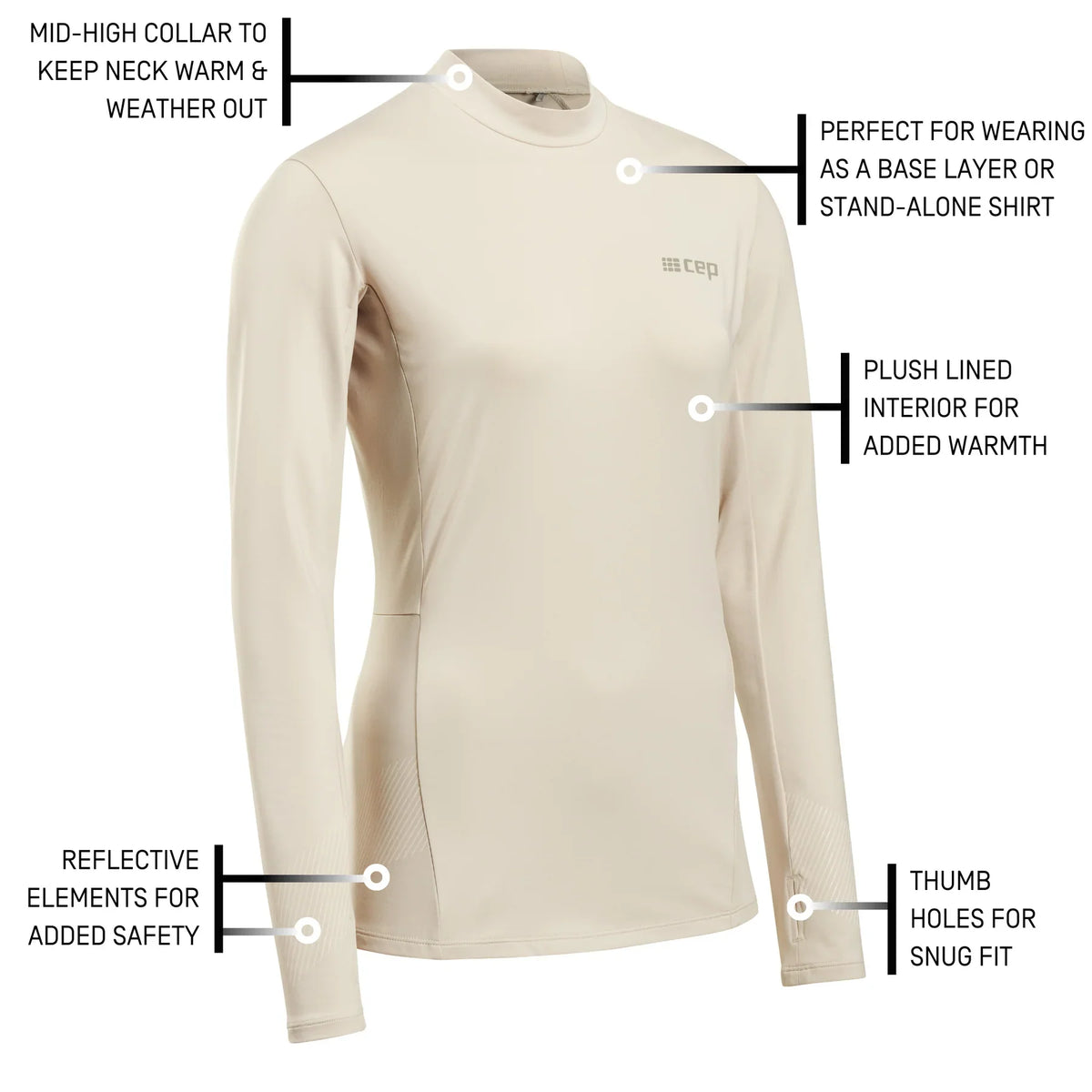 CEP Cold Weather Shirt Long Sleeve v2 Women's Cream