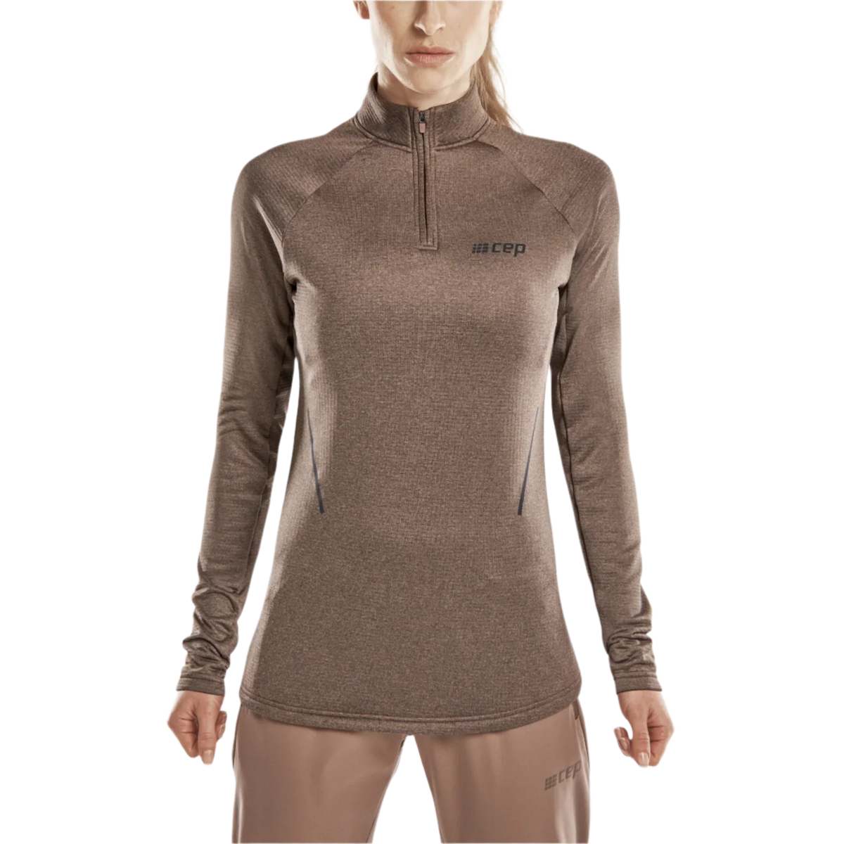 CEP Women's Cold Weather Quarter Zip Brown
