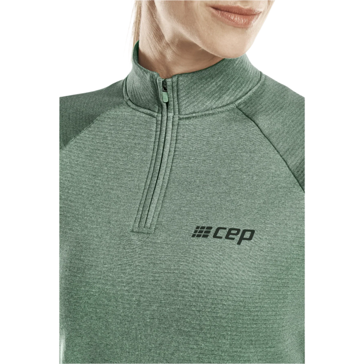 CEP Women's Cold Weather Quarter Zip Green
