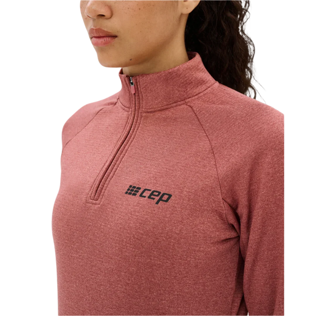 CEP Women's Cold Weather Quarter Zip Dusty Rose