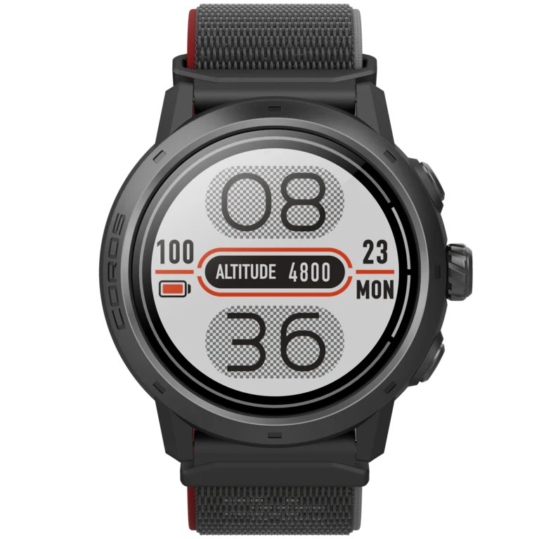 Coros Apex 2 Pro. Black. Front view.