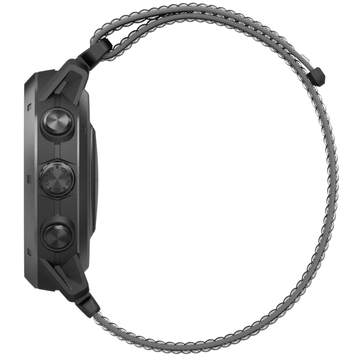 Coros Apex 2 Pro. Black. Side view.