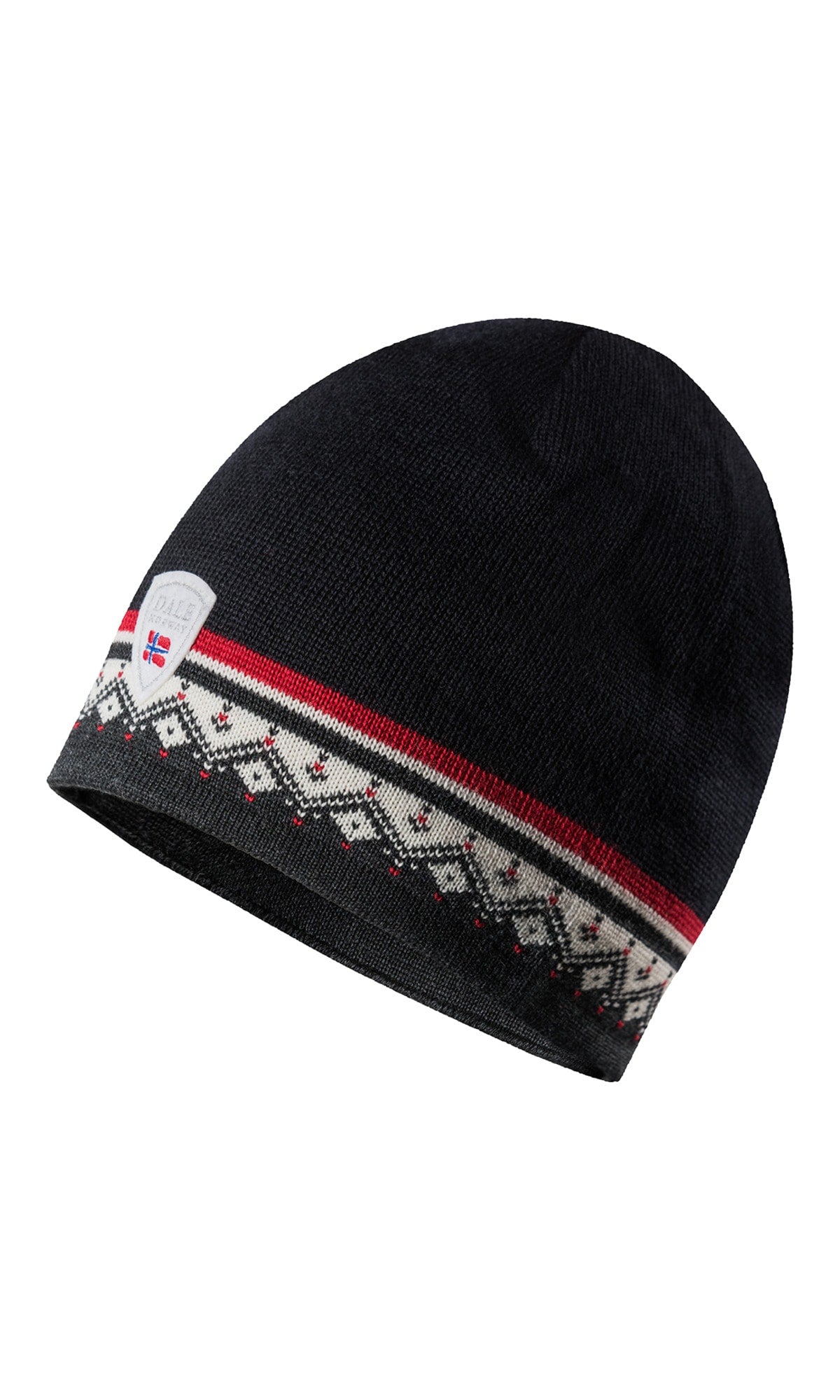 Dale of Norway Moritz Hat in Dark Charcoal/Raspberry/Off White