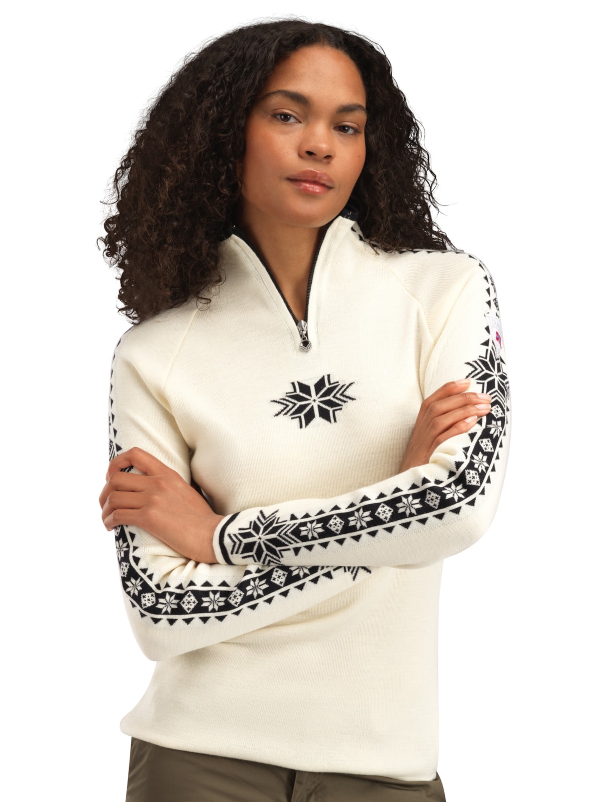 Dale of Norway Geilo Fem Sweater in Off White/Black