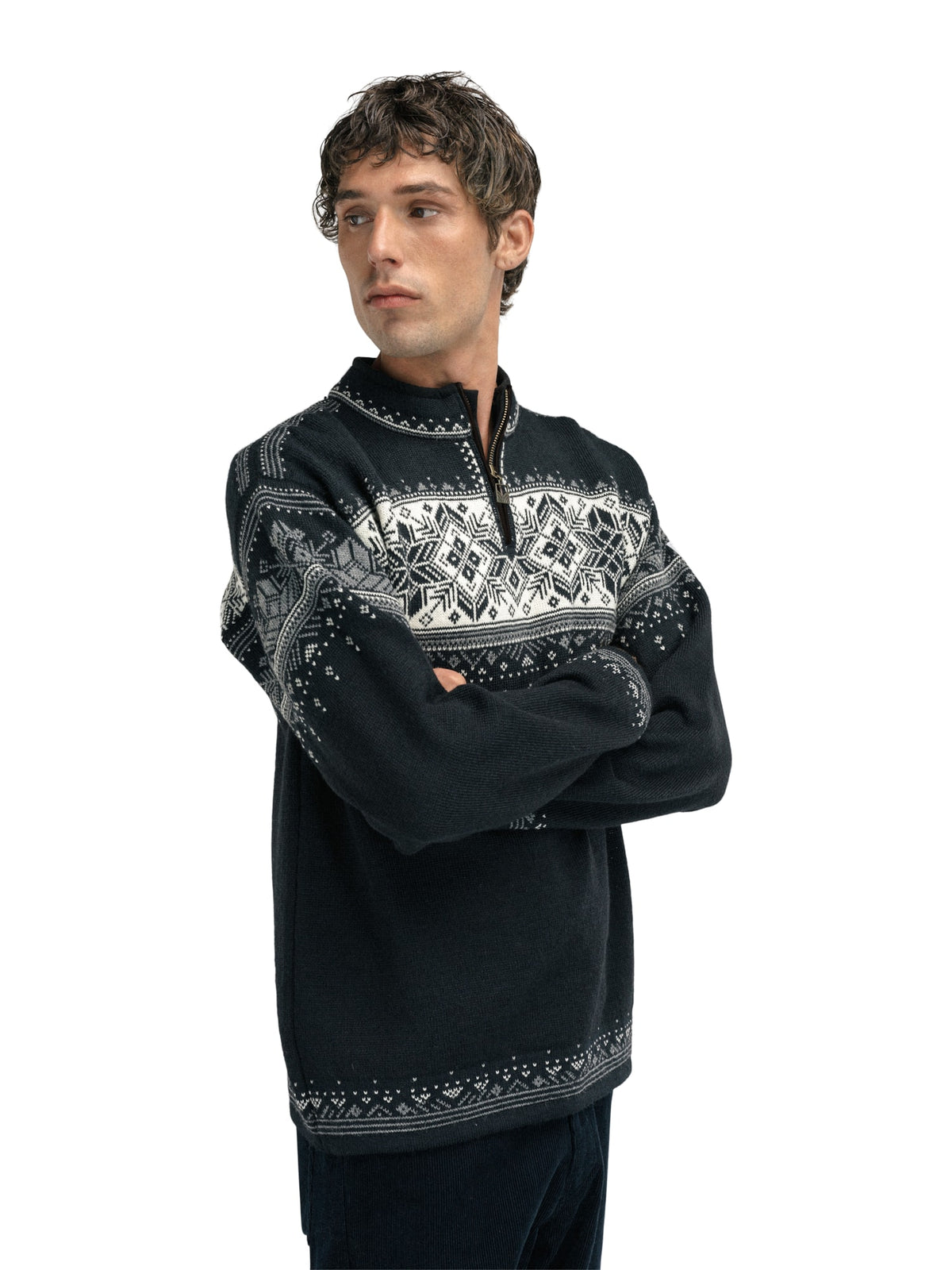 Dale of Norway Blyfjell Sweater Unisex in Black/Smoke/Off White