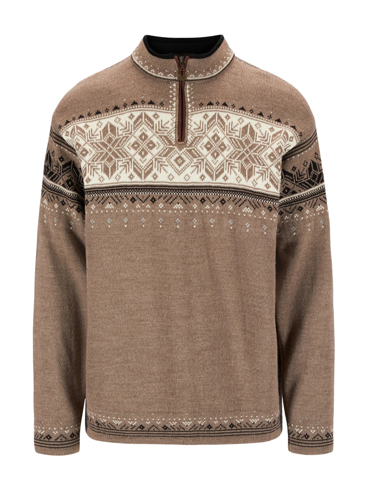 Dale of Norway Blyfjell Sweater Unisex in Mountainstone/Off White/Coffee