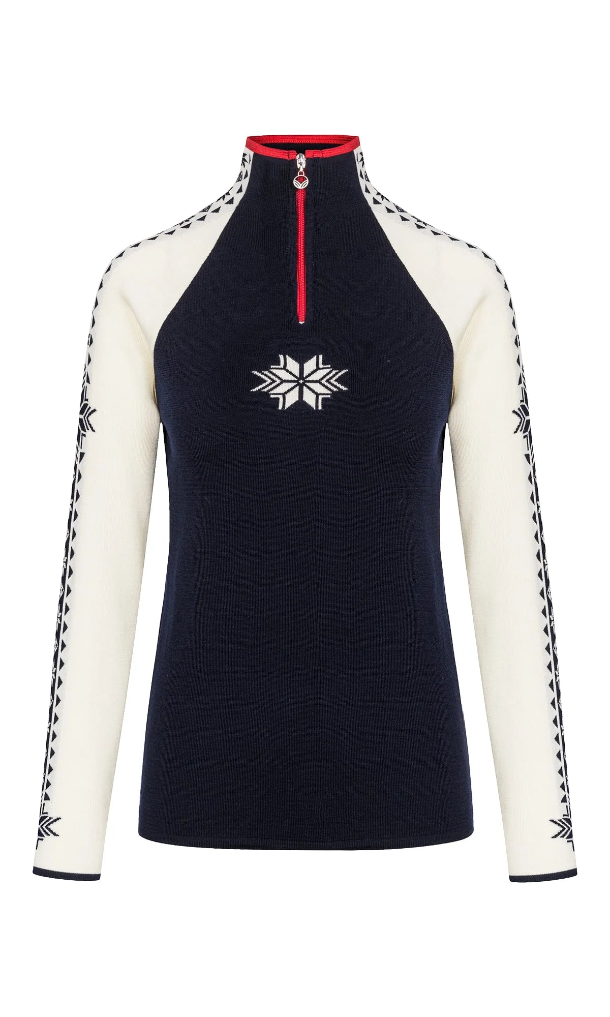 Dale of Norway Geilo Sweater Women's in Navy/Off White/Raspberry product view