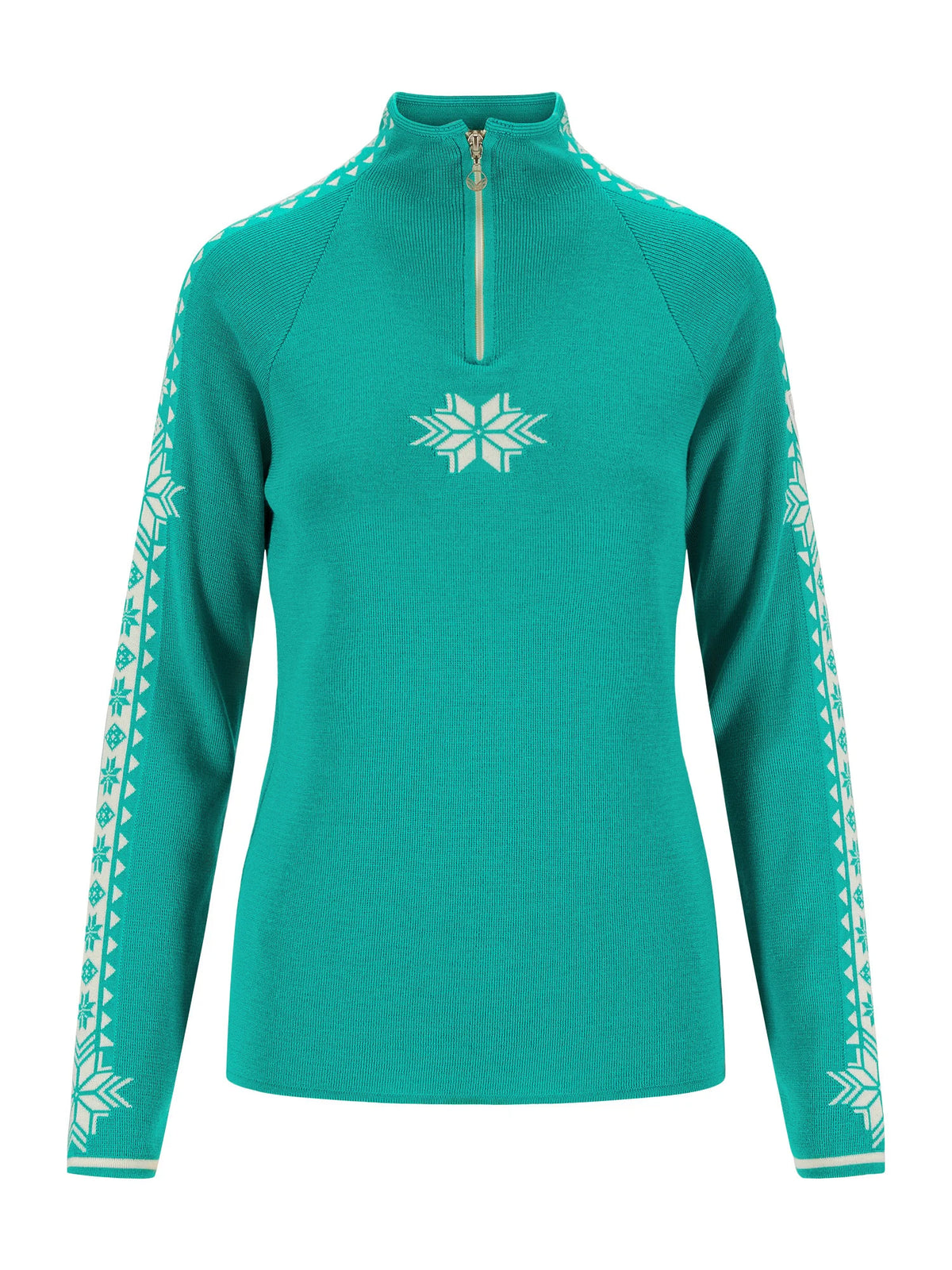 Dale of Norway Geilo Sweater Women's in Peacock/Off White product view