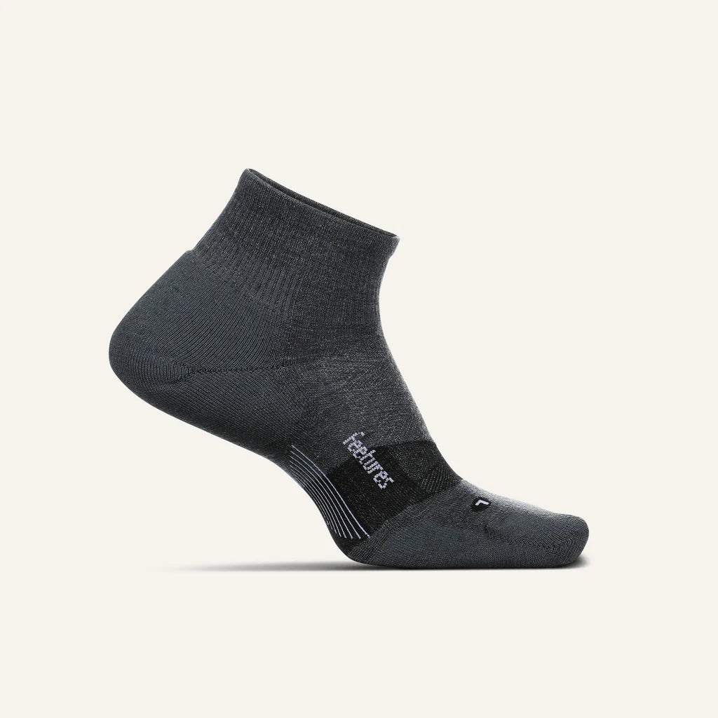 Feetures! Merino 10 Light Cushion Quarter Charcoal