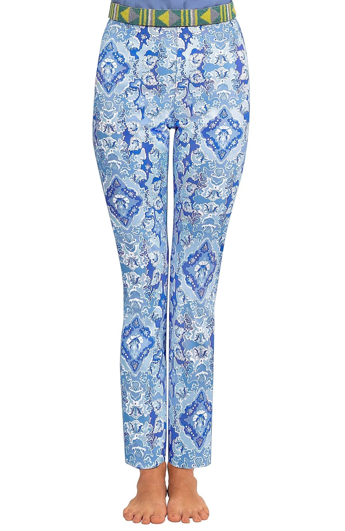 Gretchen Scott GripeLess Pull On Pant women's Blues Watteau front view