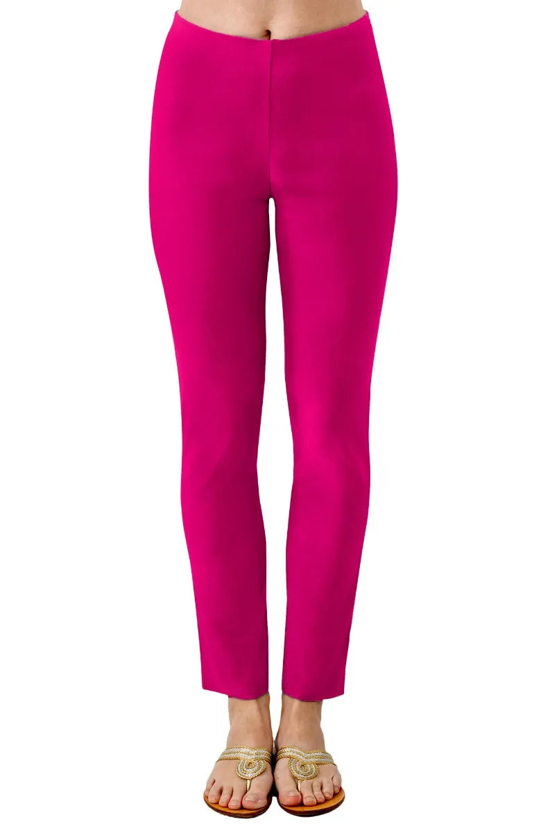 Gretchen Scott GripeLess Pull On Pant women's Hot Pink solid front view
