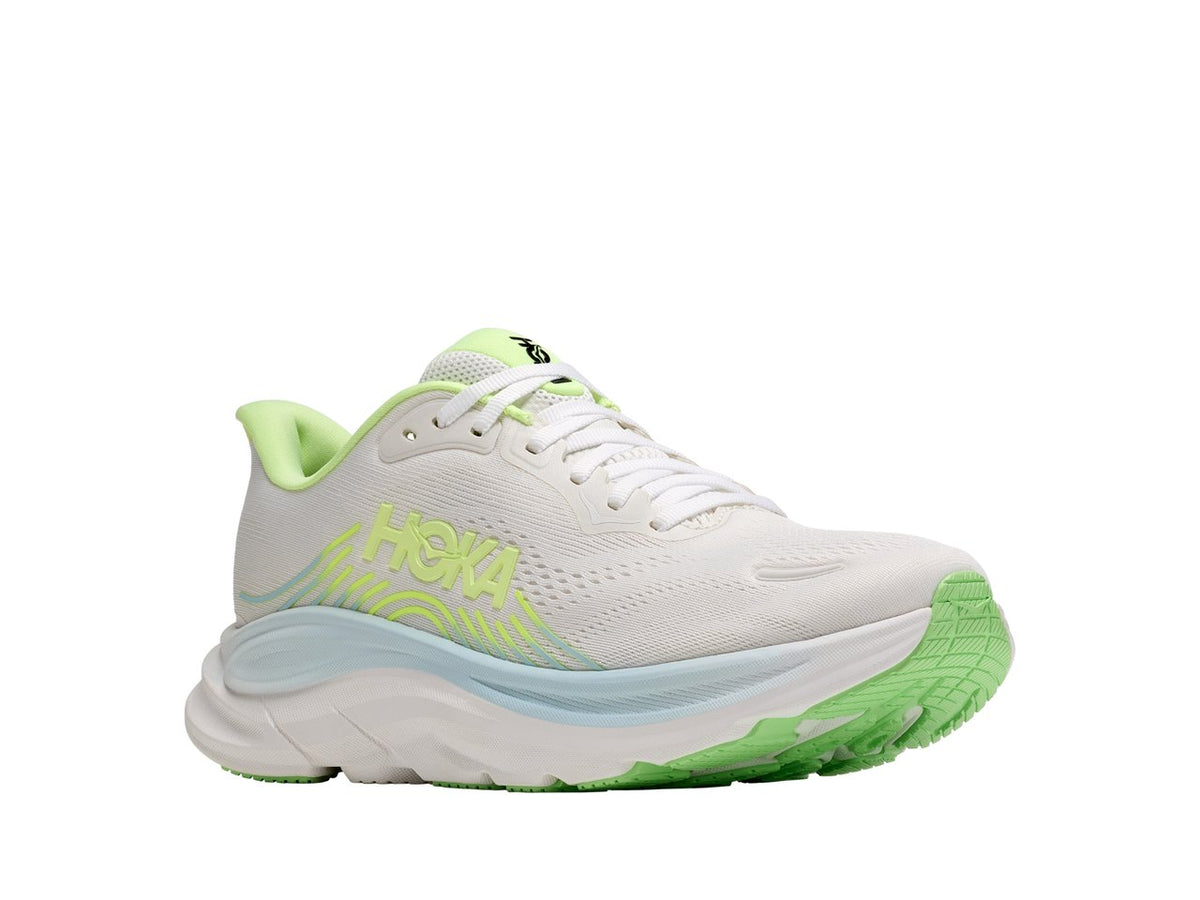 Women's HOKA Clifton 11 in Frost/Neon Yuzu – alternate view
