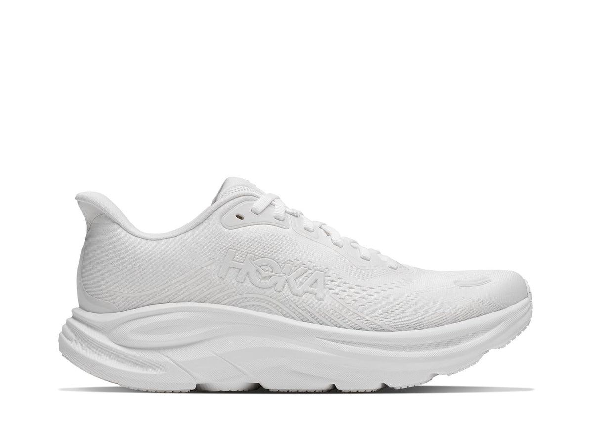 Women's HOKA Clifton 11 in White/White – lateral product view