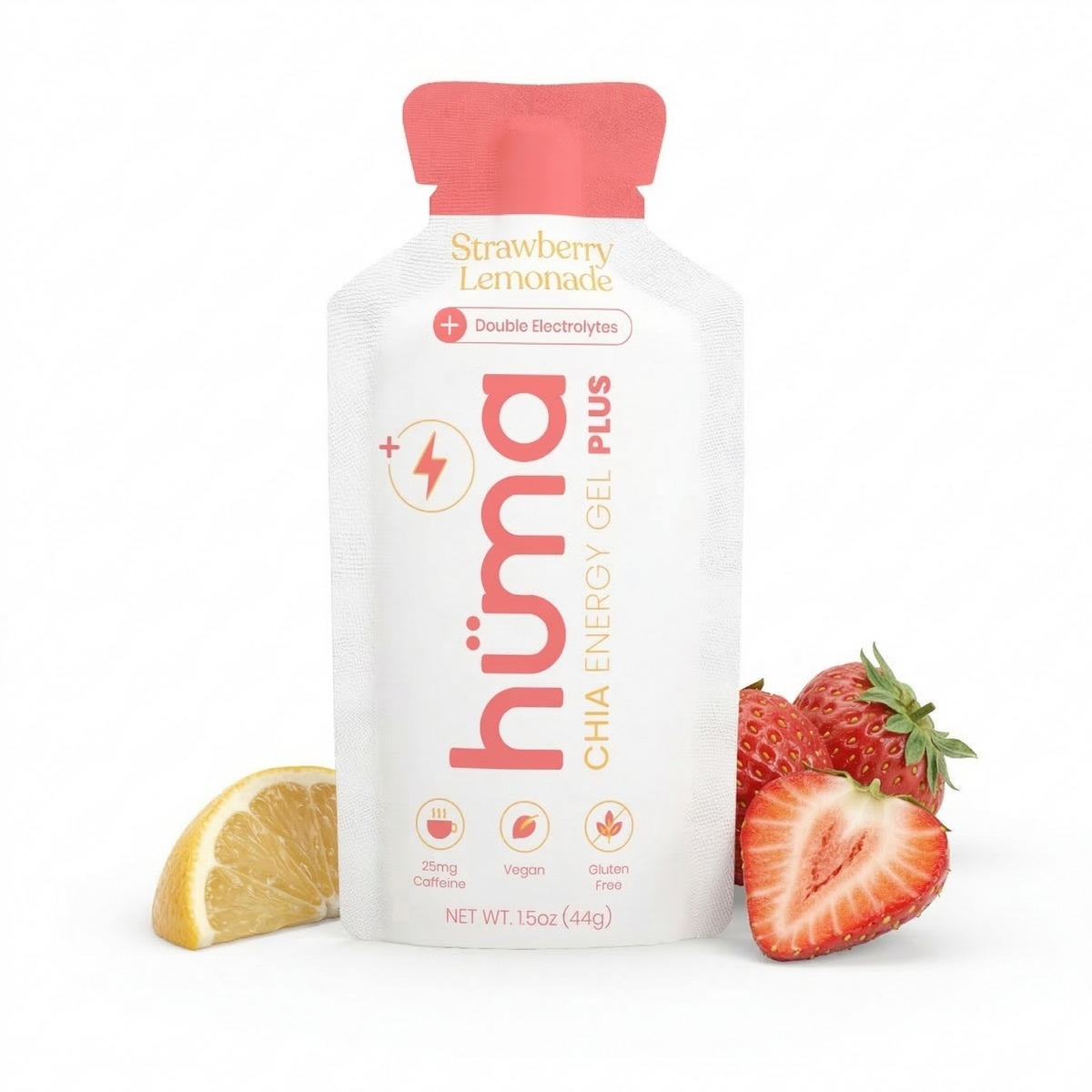 HUMA Chia Energy Gel PLUS Strawberry Lemonade flavor