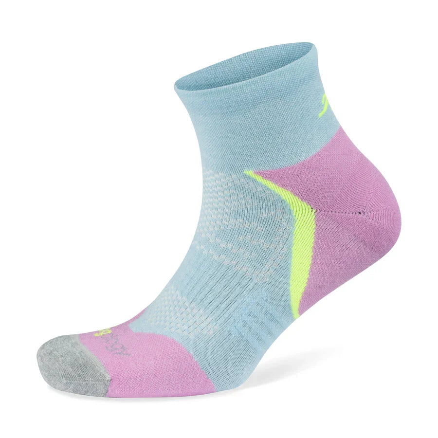 Jogology Medium Cushion Quarter Crew Running Socks - Sky Blue
