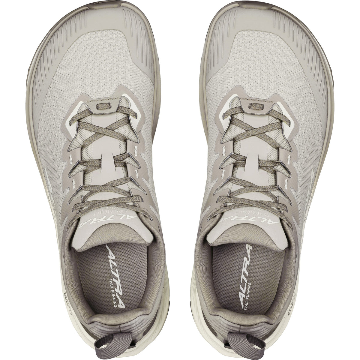 Men's Altra Experience Wild 3. Grey upper. Off White midsole. Top view.