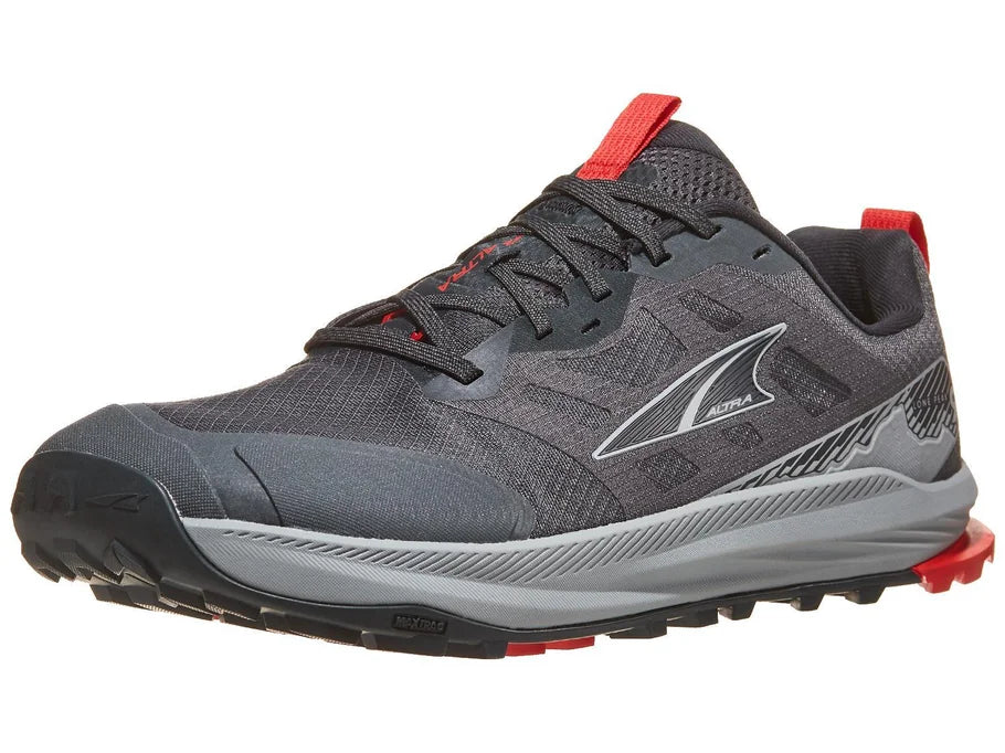 Men's Altra Lone Peak 9 in Dark Shadow, lateral view.