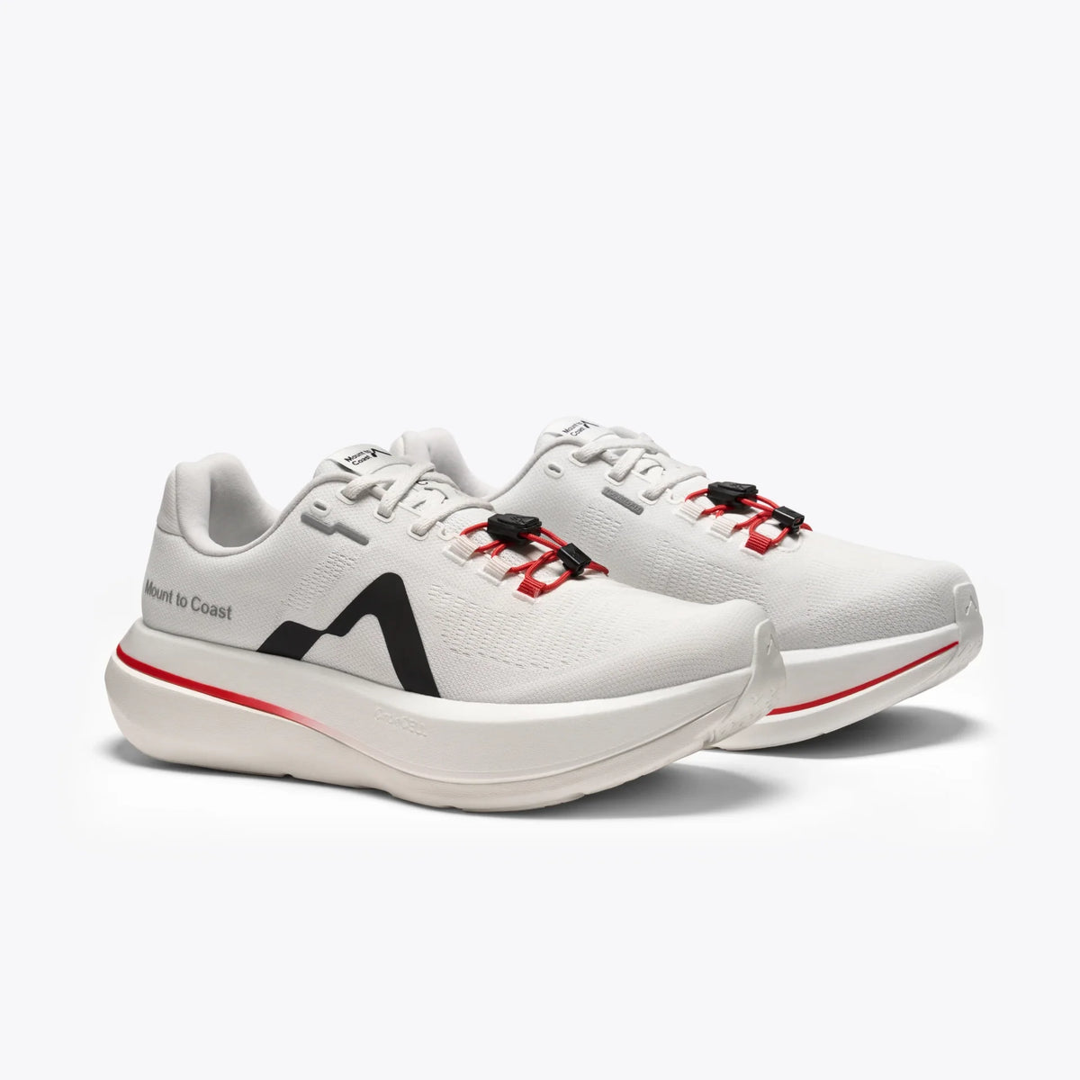 Men's Mount to Coast C1. White upper. White midsole. Lateral view.