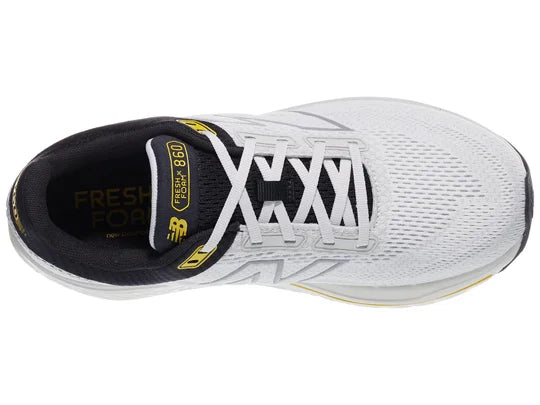 Men's New Balance Fresh Foam X 860 v14 in Grey Matter/Black/Ginger Lemon, top view