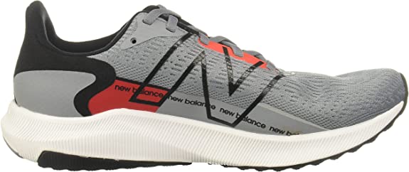 Men's New Balance FuelCell Propel v2 in Steel/Black/Neo Flame — medial view