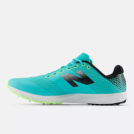 New Balance FuelCell XC7 v5 Cyber Jade/Black/Silver Metallic cross country spike - alternate view