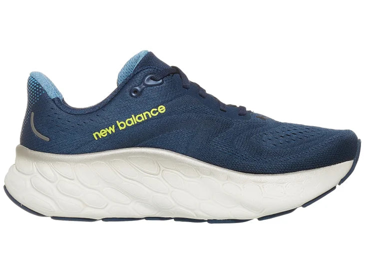 New Balance Fresh Foam X More v4 men's running shoe in NB Navy — medial view