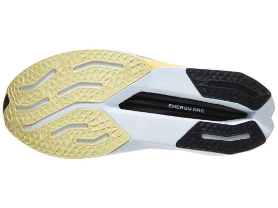 Men's New Balance FuelCell SuperComp Trainer v3. Black/Phantom/Bleached Lime Glo. Outsole view.