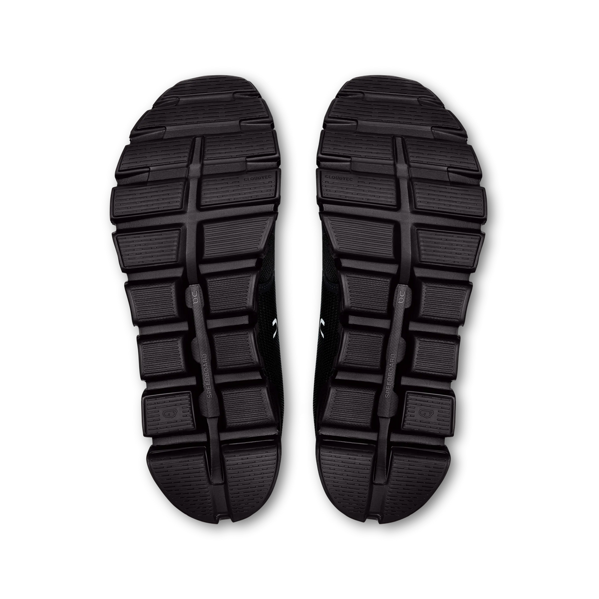 Men's On Cloud 6 in Black/Black, outsole view