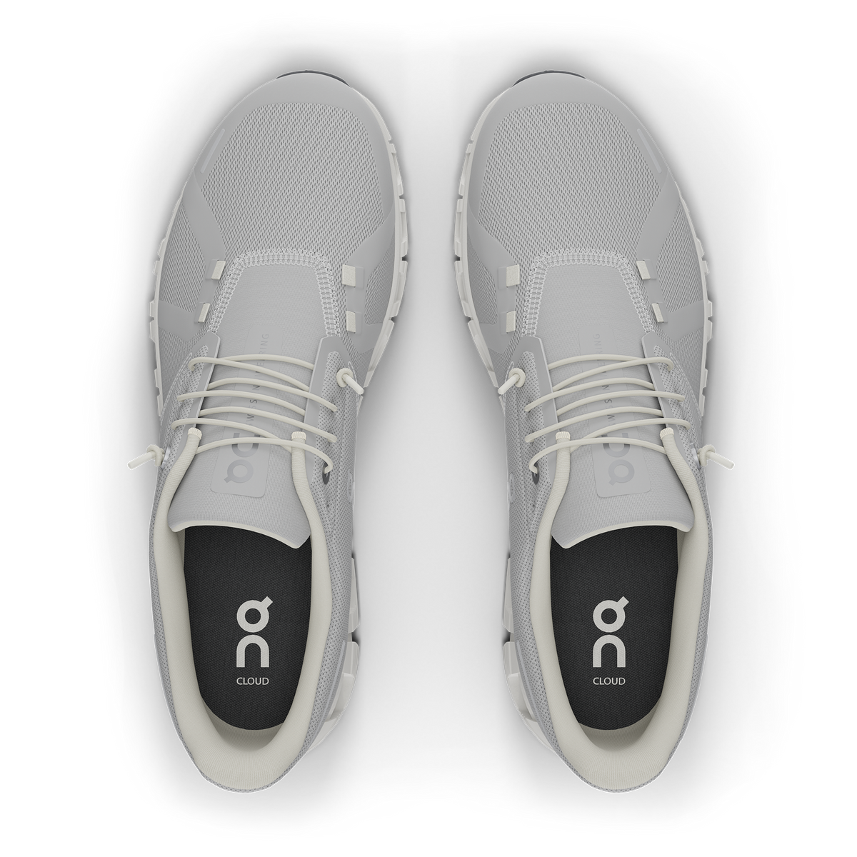 Men's On Cloud 6 in Glacier/White, top view