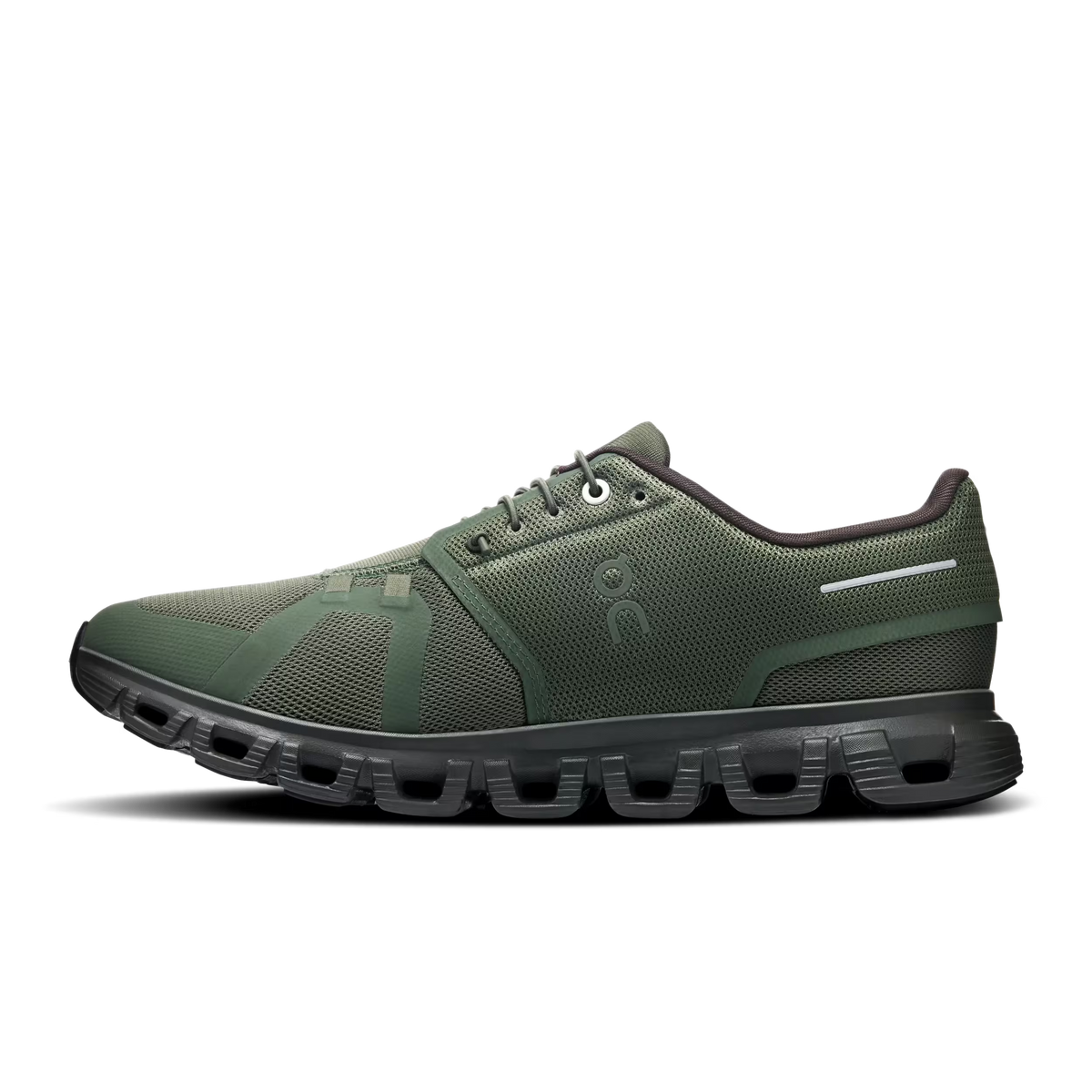 Men's On Cloud 6 in Thyme/Espresso, medial view
