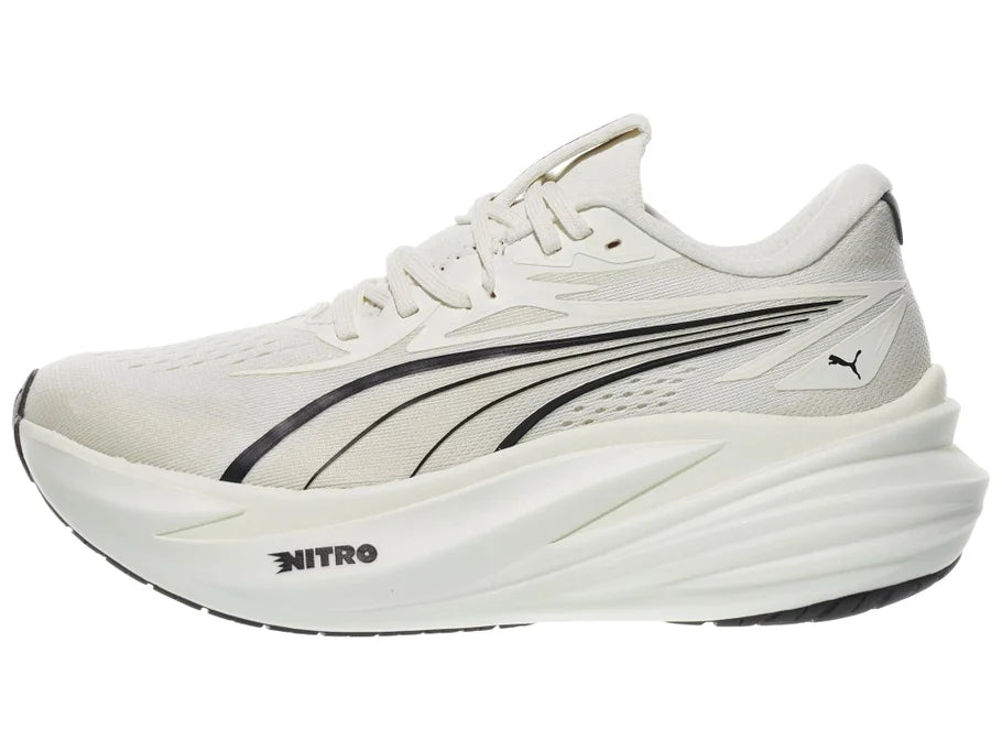 Men's PUMA MagMax Nitro 2 in Warm White/Puma Black - side view