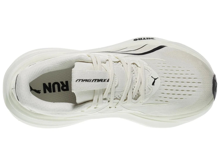 Men's PUMA MagMax Nitro 2 in Warm White/Puma Black - top view
