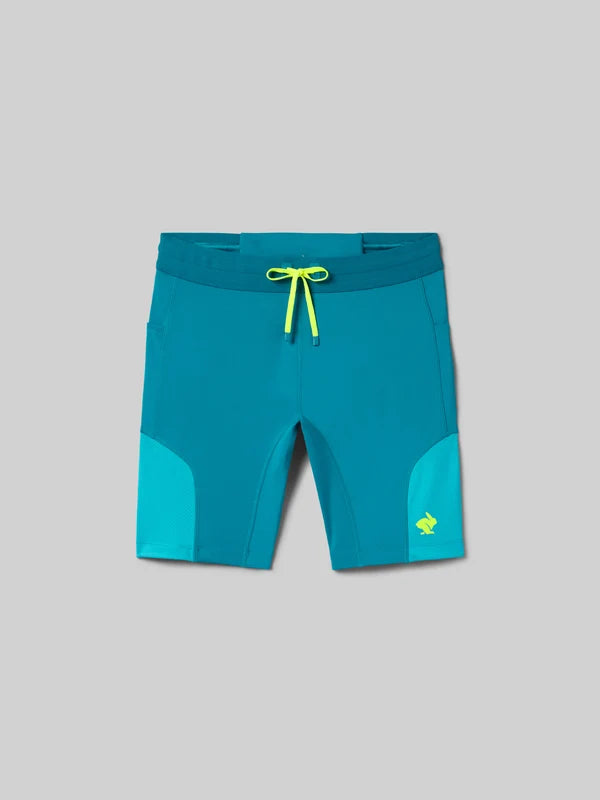 Men's rabbit Pacer Shorts 8.5". Blue/Green.