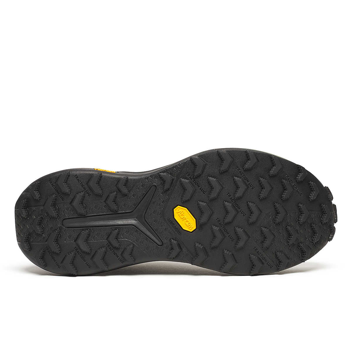 Men's Saucony Xodus Ultra 4. Laurel/Black. Outsole view.