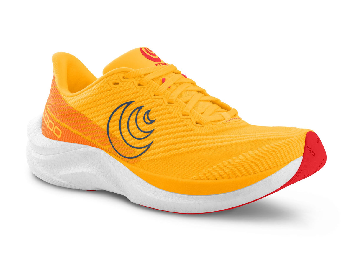 Topo Athletic Cyclone 3 men's Orange/Navy lateral view