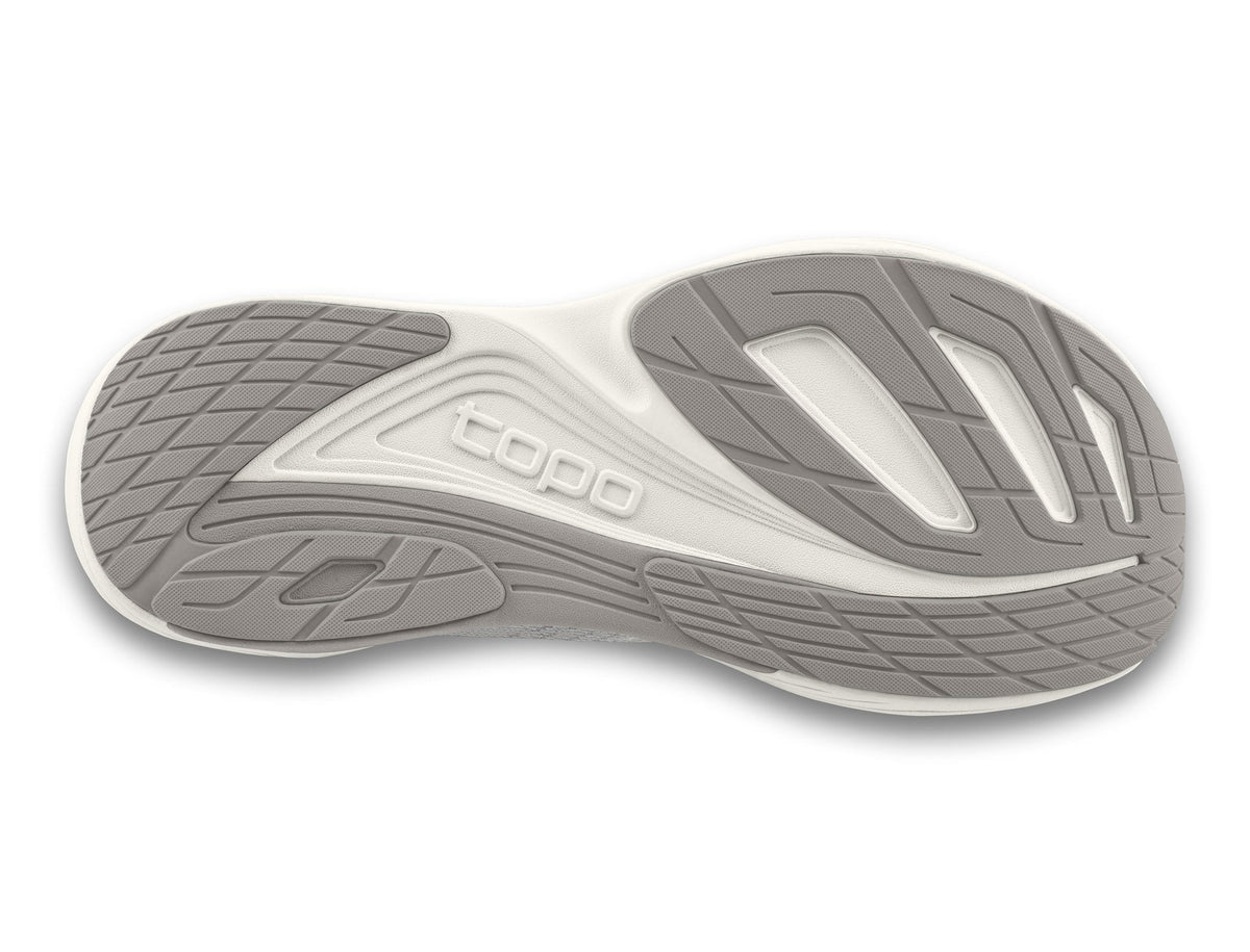 Men's Topo Athletic Ultrafly 5 in Dark Grey/Grey, outsole view