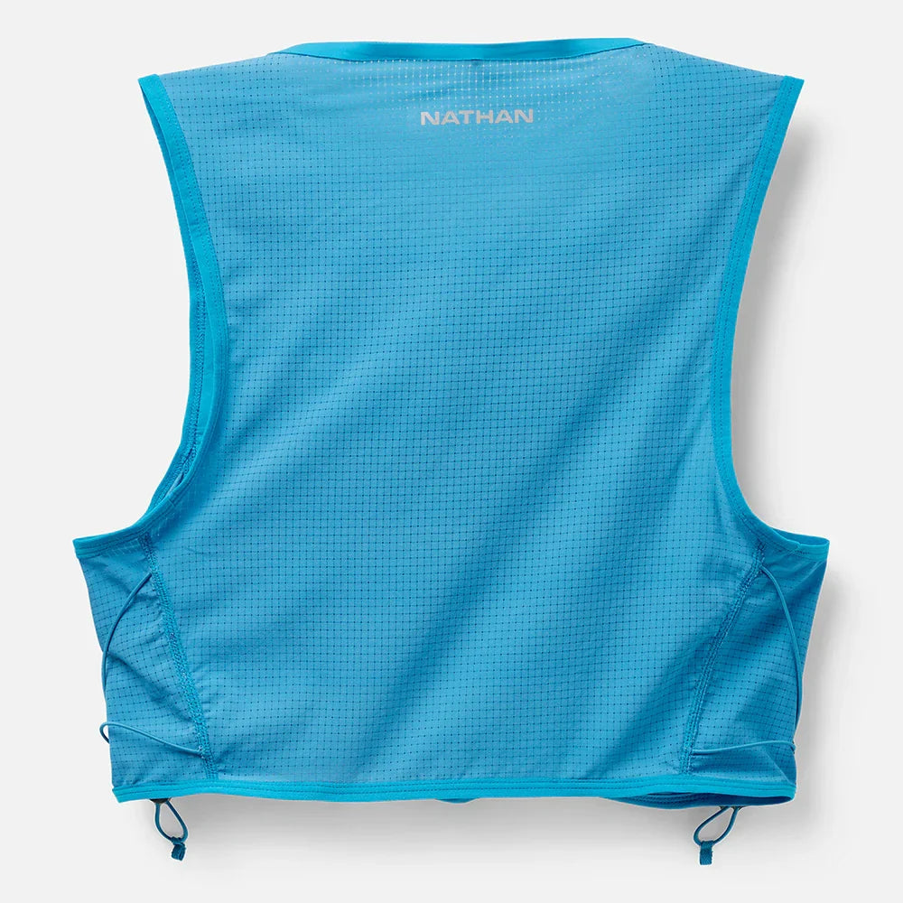 Nathan AeroZip 1 Liter Hydration Race Vest, Electric Blue/Reflective Silver.