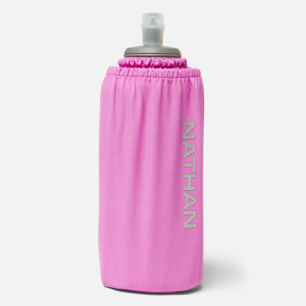 Nathan Pinnacle Soft Flask Insulated. 18oz. Pink.