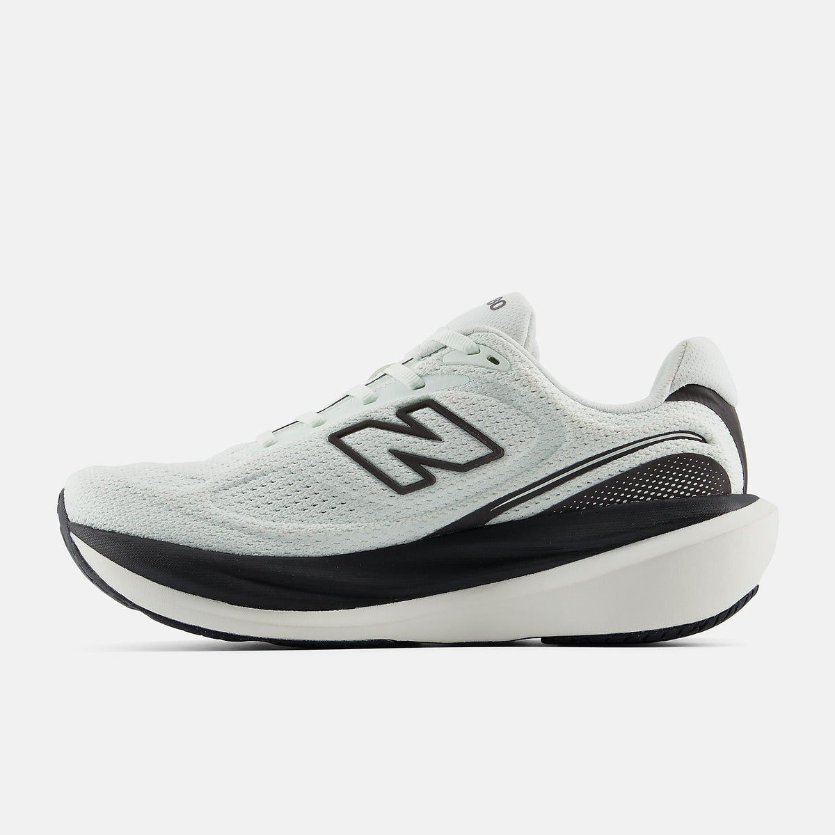 New Balance 1080 v15 women's running shoe in Mint Water/Black Metallic — medial view
