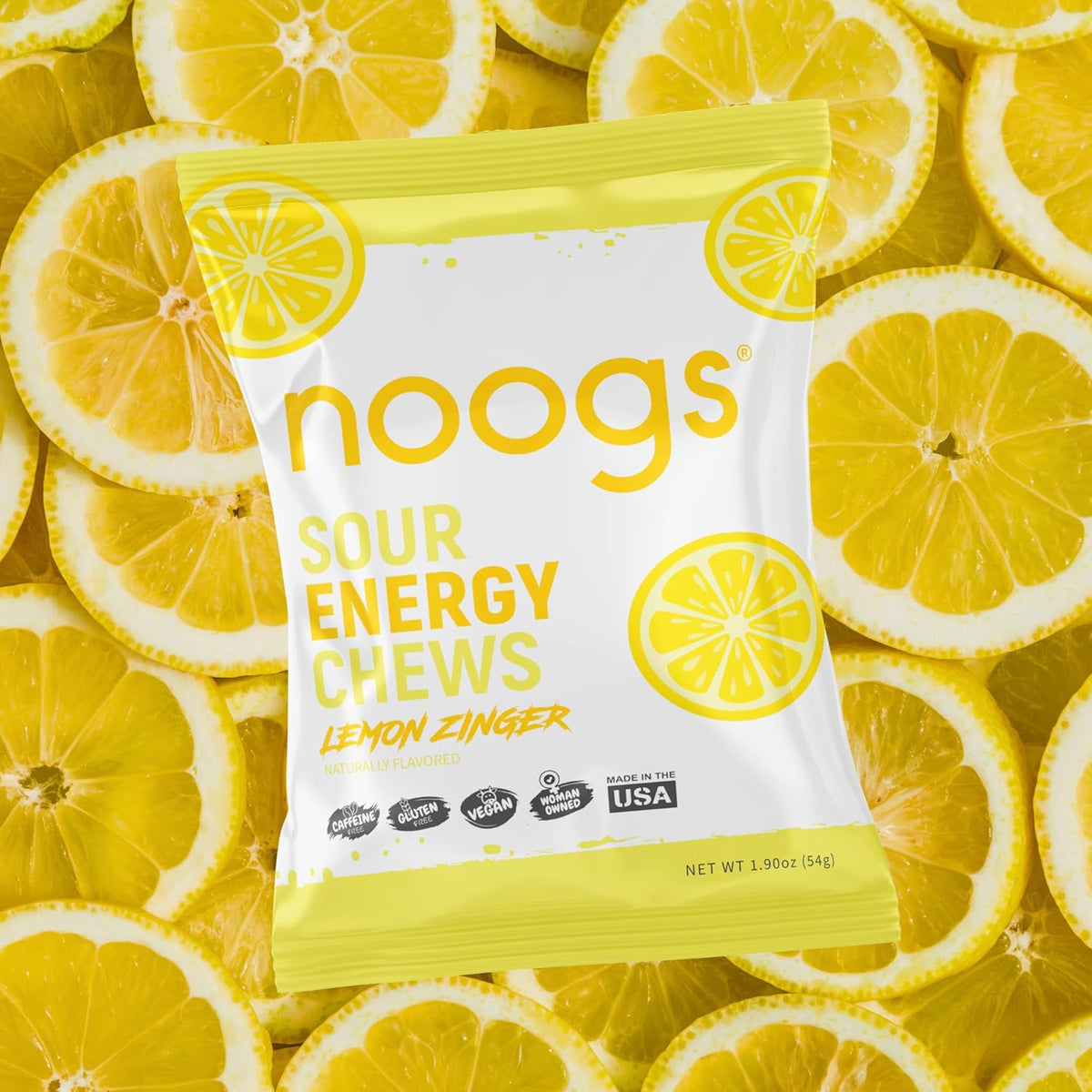 noogs Sour Energy Chews Lemon Zinger 1.9 oz