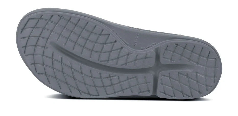 Unisex Oofos OOahh Slide Slate bottom view
