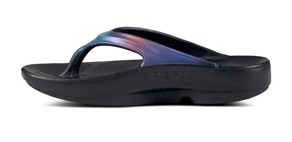 Women's Oofos OOlala Luxe Sandal in Midnight Spectre, alternate view
