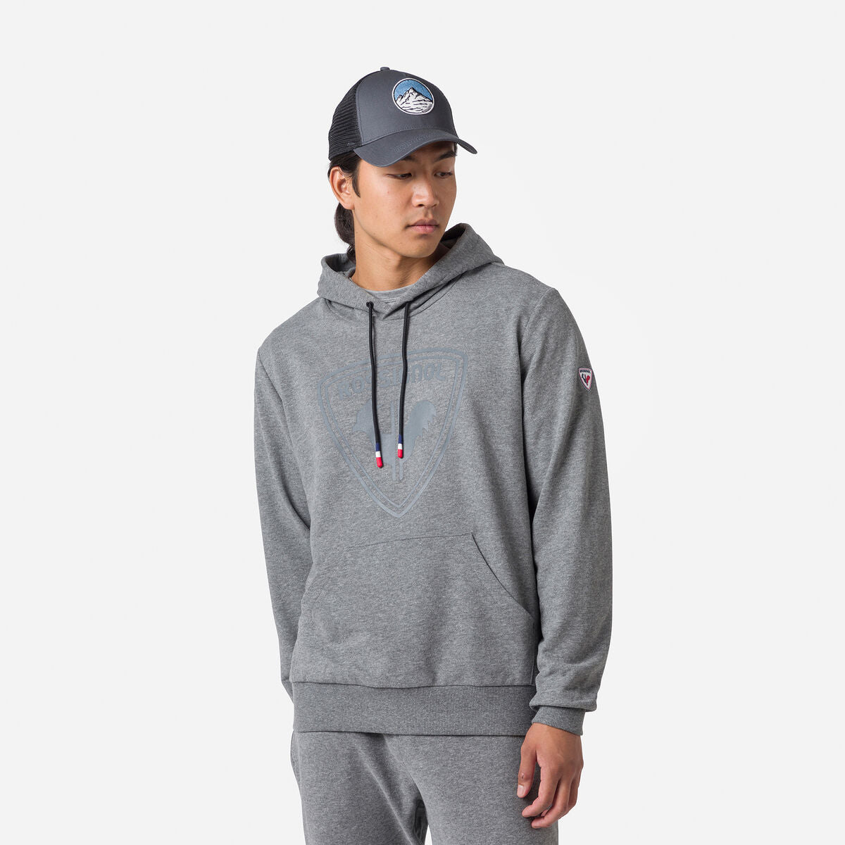 Rossignol Hooded Cotton Sweatshirt Men's Heather Grey