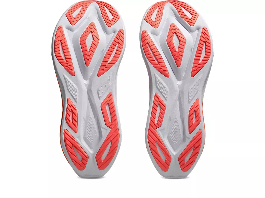 Unisex ASICS Superblast 3 White/Orange Glow outsole view