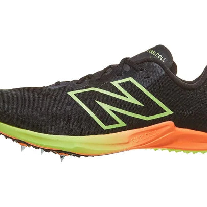 Unisex New Balance FuelCell SuperComp XC-X in Black/Bleached Lime Glo — side profile