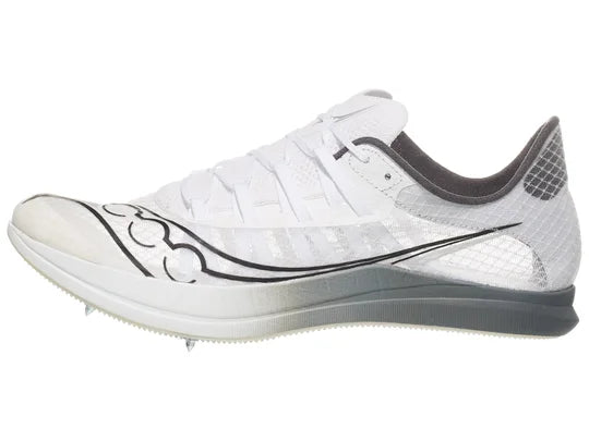Saucony Terminal VT unisex track spike in White/Carbon